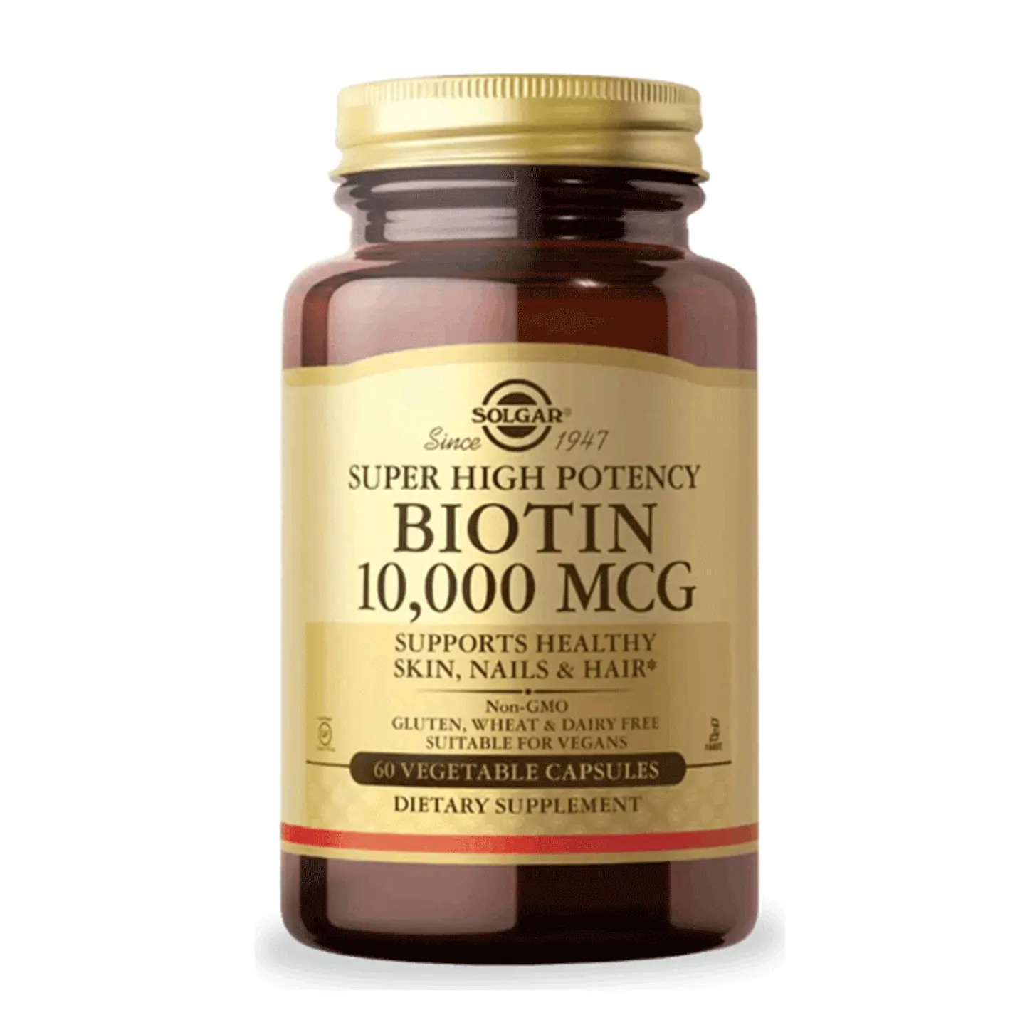 BIOTIN 10,000 MCG, 60 CAPSULAS VEGETAL 1
