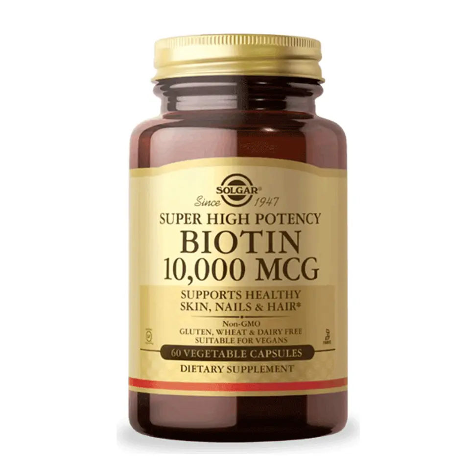 BIOTIN 10,000 MCG, 60 CAPSULAS VEGETAL 1