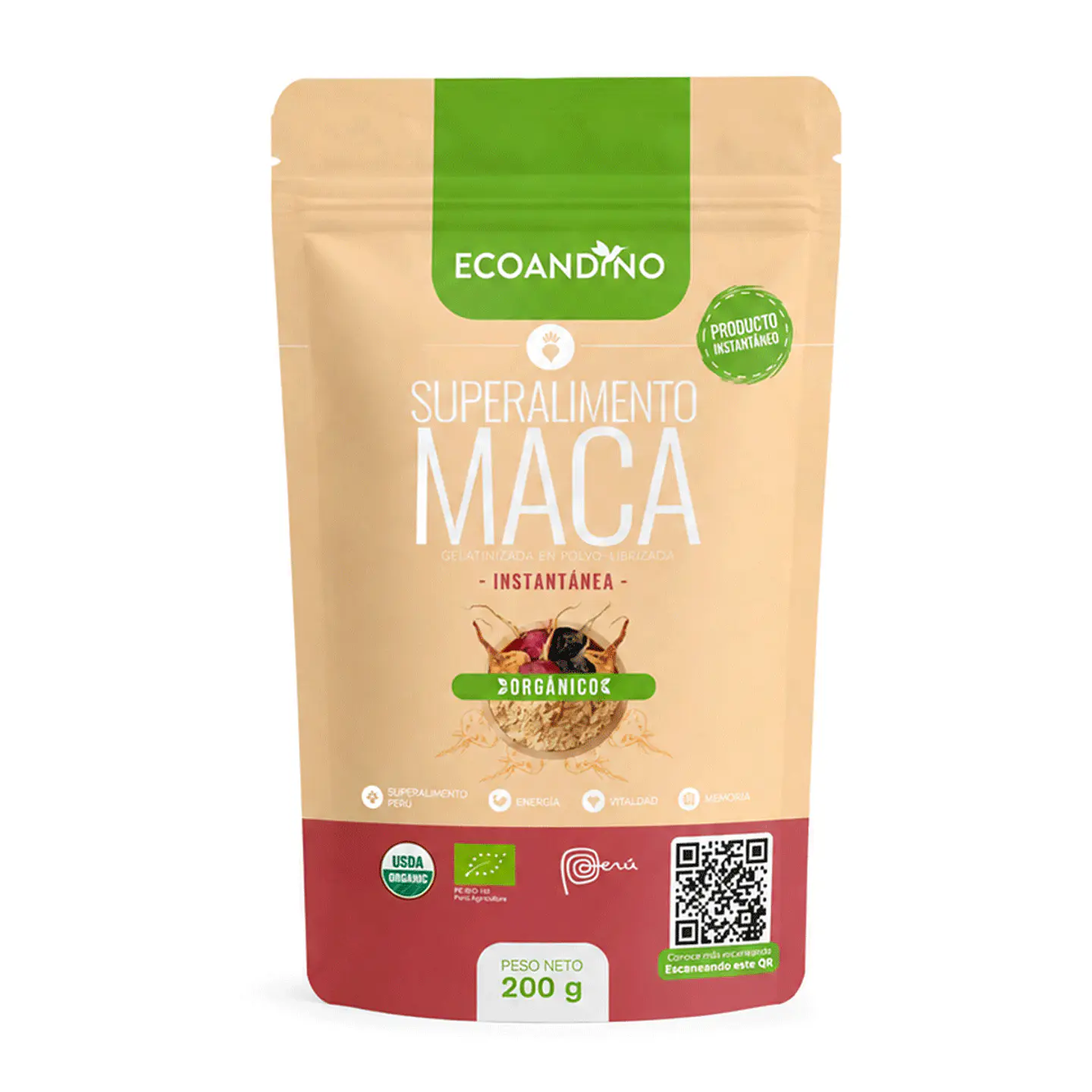 MACA GELATINIZADA EN POLVO ORGANICO 200G 1
