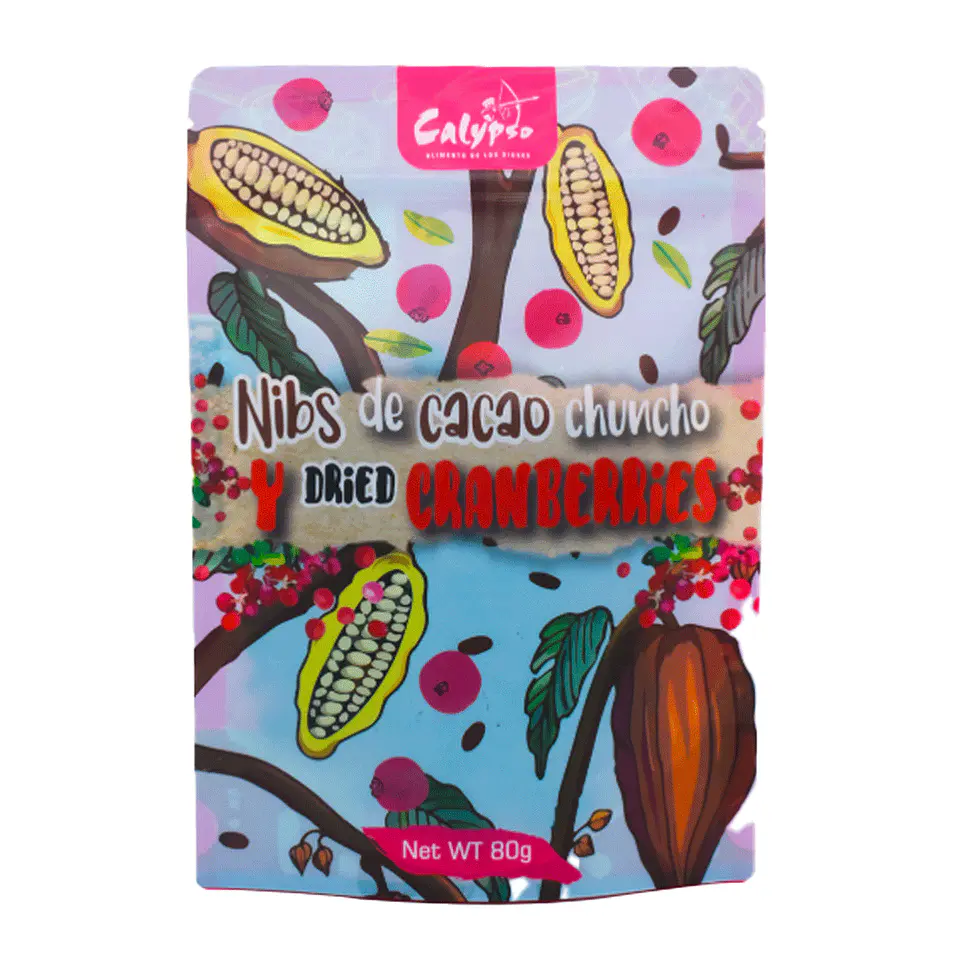NIBS DE CACAO CHUNCHO Y DRIED CRANBERRIES DE 80g 1
