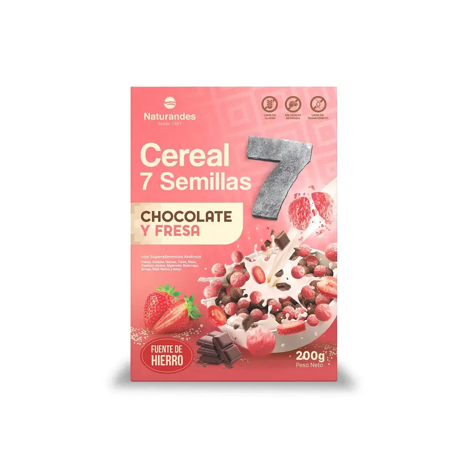 CEREAL 7 SEMILLAS CHOCOLATE Y FRESA 200G  1