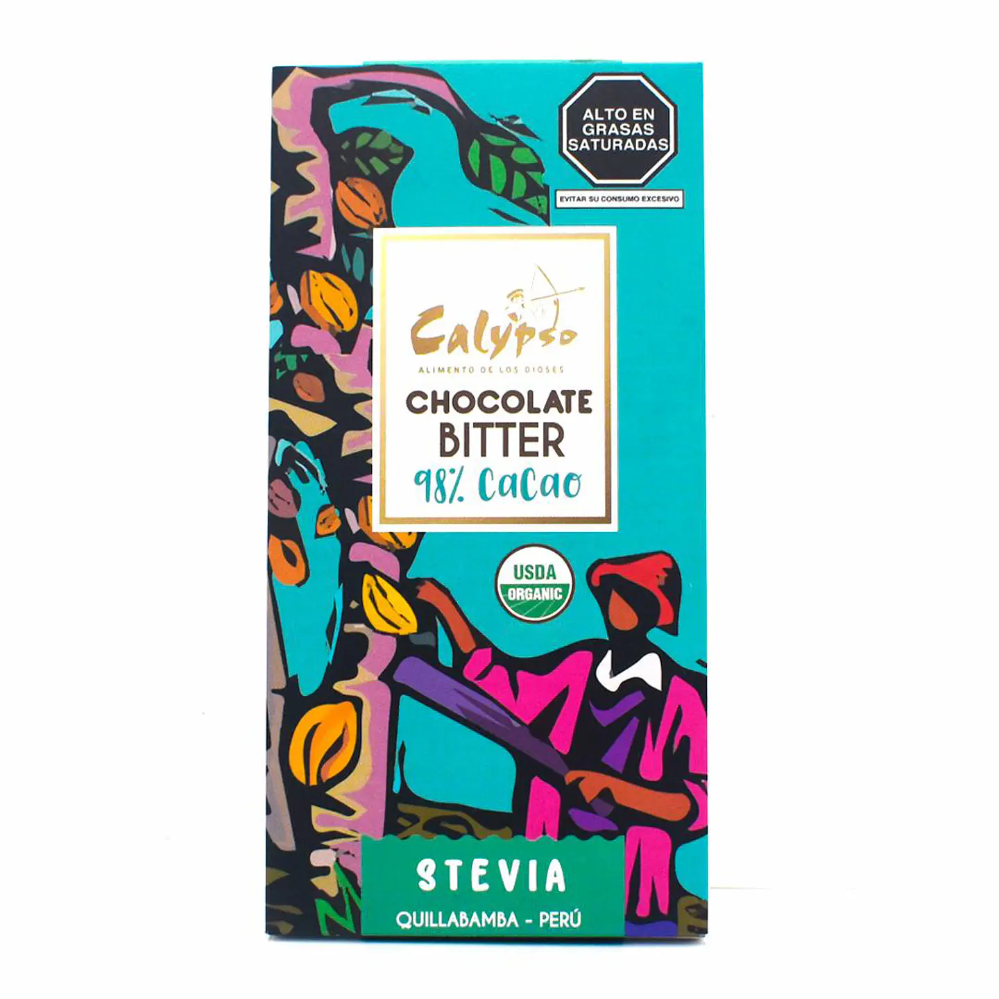 CHOCOLATE BITTER 98% CACAO STEVIA 1