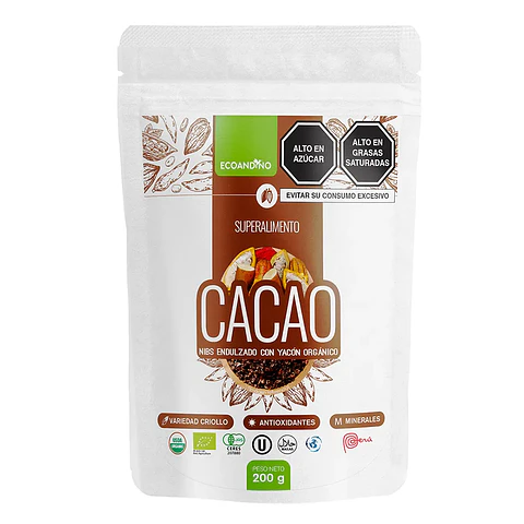CACAO NBS ENDULZADO CON YACON ORGANICO 200G