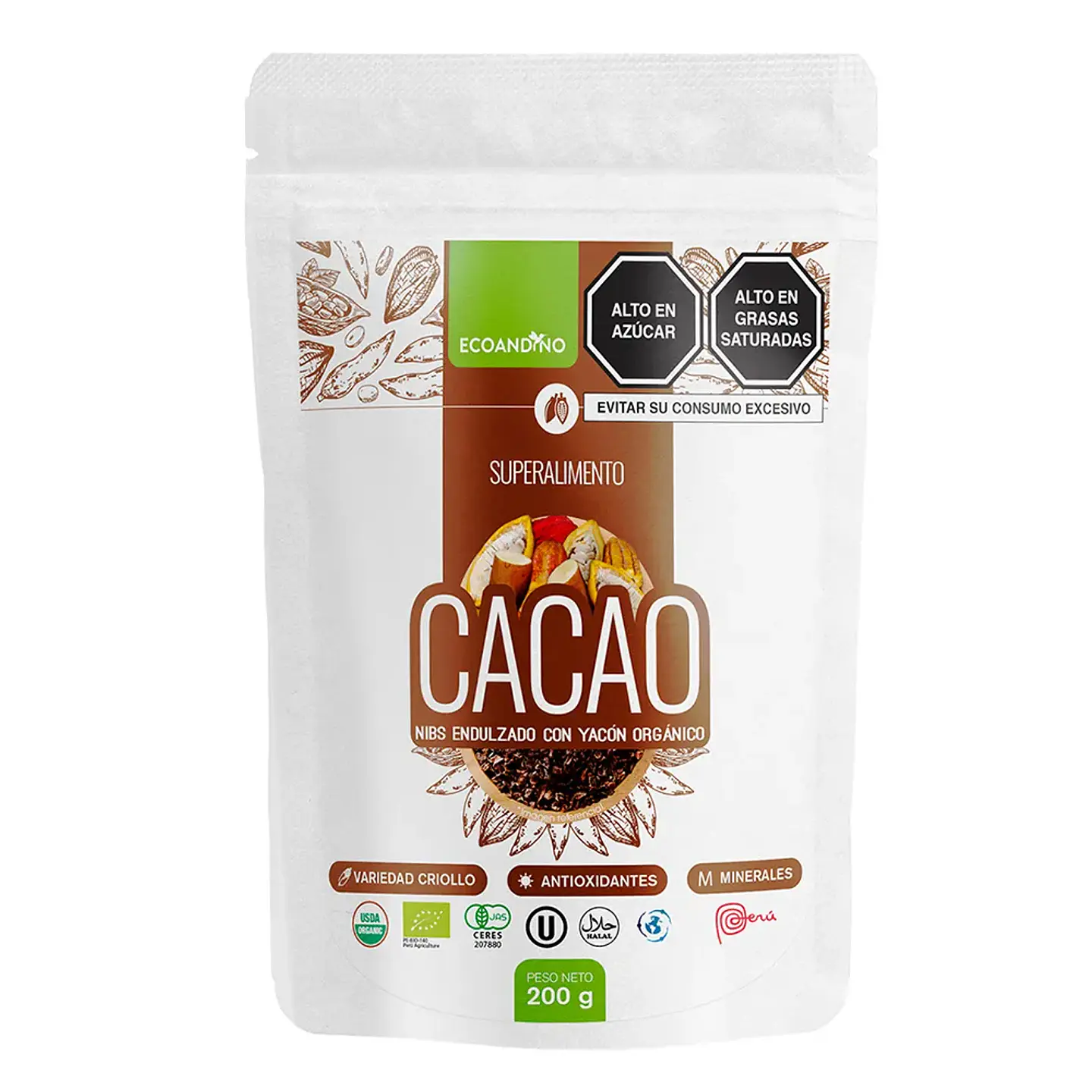 CACAO NBS ENDULZADO CON YACON ORGANICO 200G 1