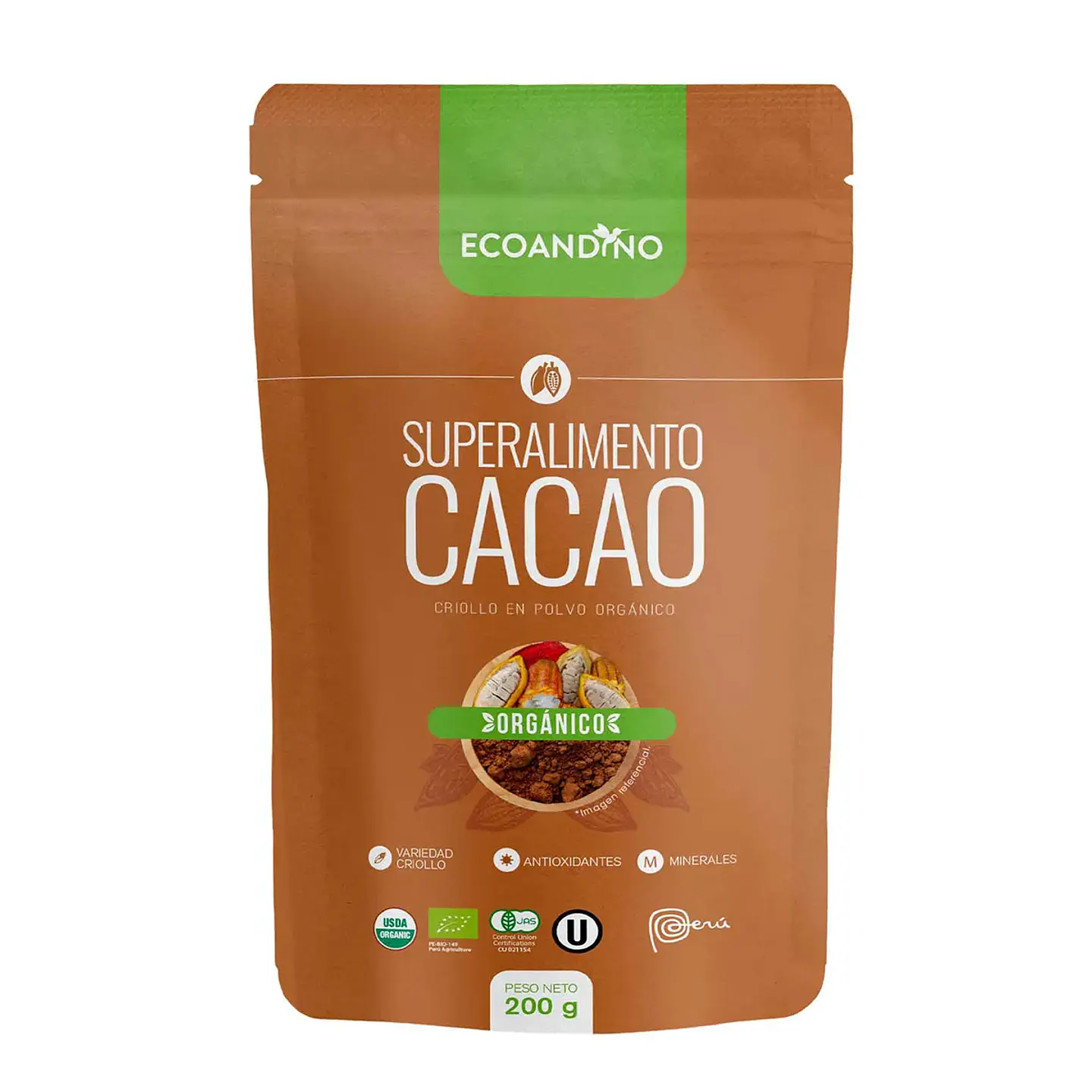 CACAO CRIOLLO EN POLVO ORGANICO 200G 1