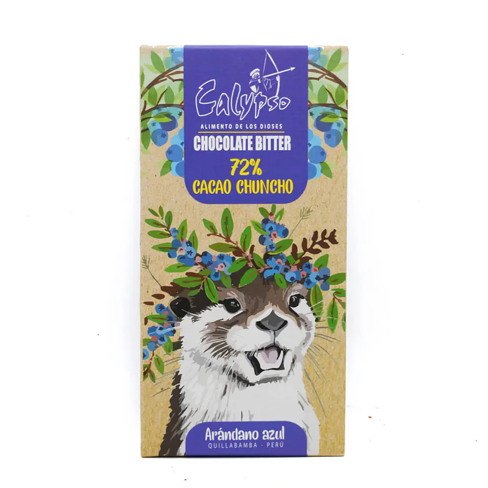 CHOCOLATE BITTER 72% CACAO ARANDANOS AZUL 1