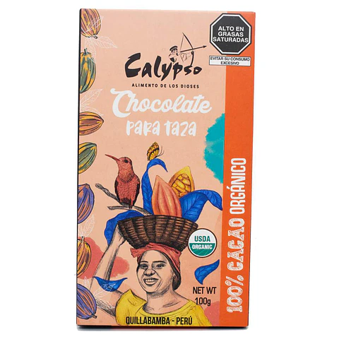 CHOCOLTE PARA TAZA 100% CACAO ORG 100G