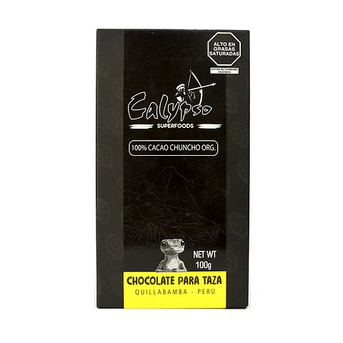 CHOCOLATE PARA TAZA  100% CACAO CHUNCHO ORG
