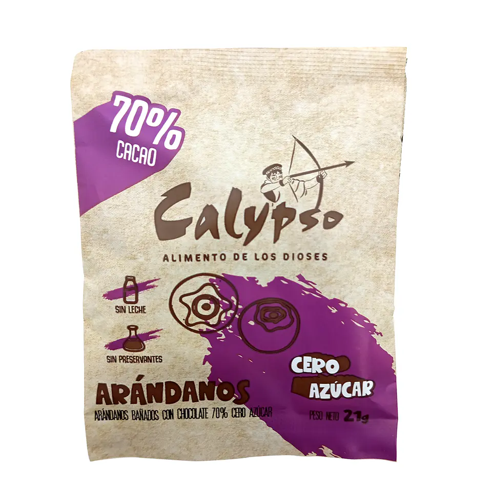ARANDANOS BAÑADOS CON HOCOLATE 70% CACAO 21G CERO AZUCAR 1