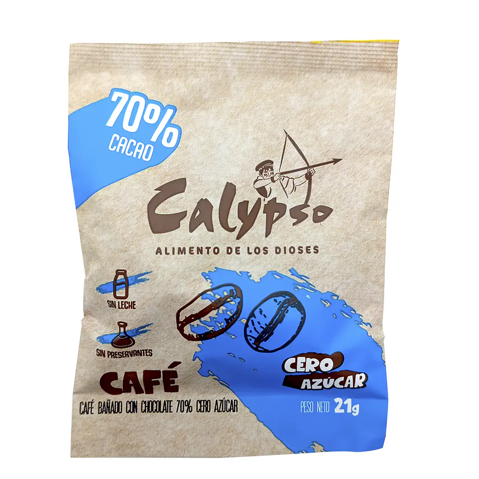 CAFE BAÑADOS CON HOCOLATE 70% CACAO 21G CERO AZUCAR 1