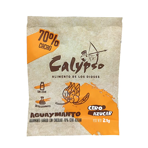 AGUAYMANTO BAÑADOS CON HOCOLATE 70% CACAO DE  21G CERO AZUCAR