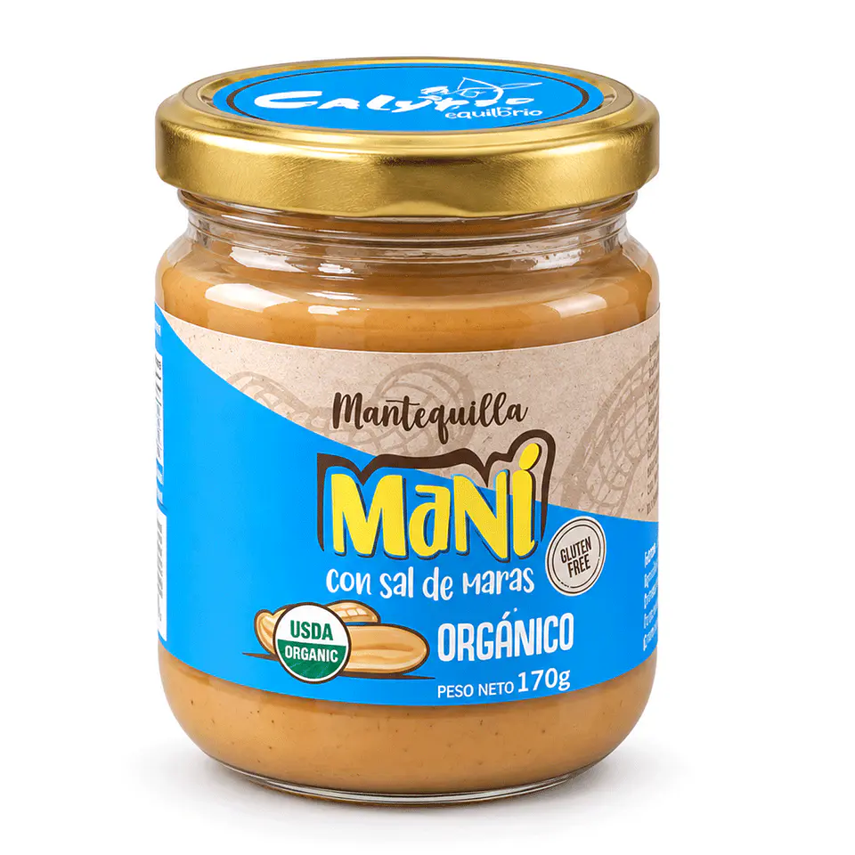 MANTEQUILLA DE MANI CON SALSA DE MARAS ORGÁNICO 170g 1