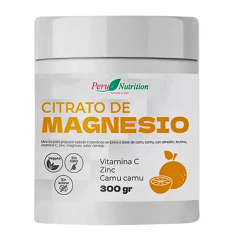 CITARTO DE MAGNESIO CON VITAMINA C, ZINC , CAMU CAMU 300GR