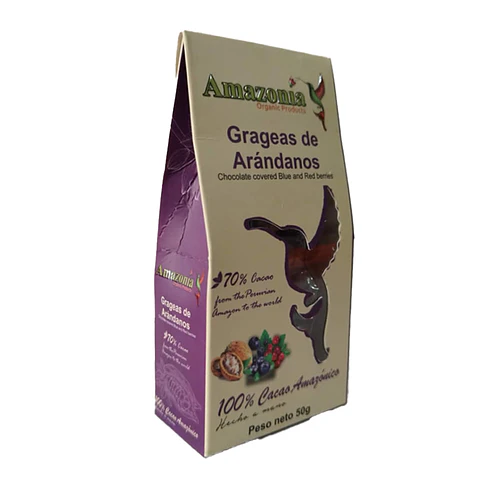 GRAGEAS DE ARANDANOS 50G 70% CACAO