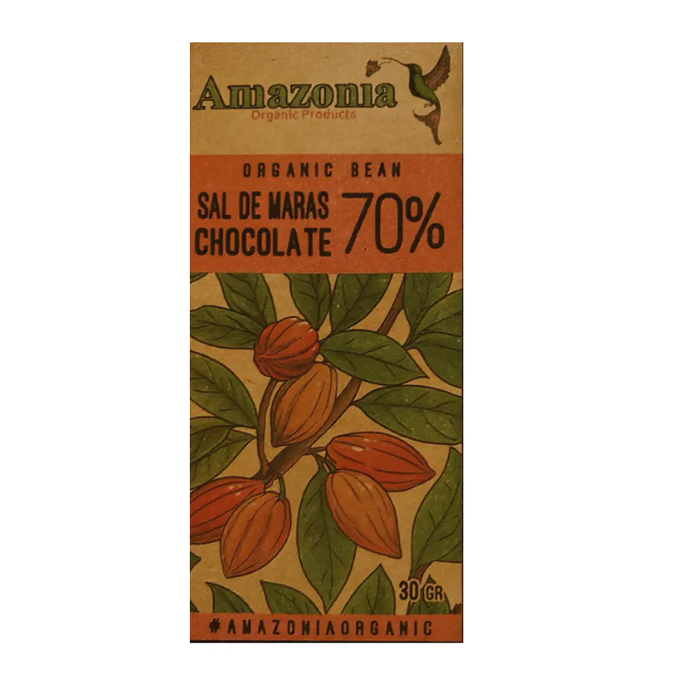 CHCOLATE BITTER AL 70% CON SAL DE MARAS 30GR 1