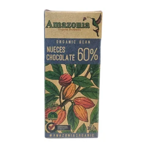 CHOCOLATE NUECES 60% 30GR