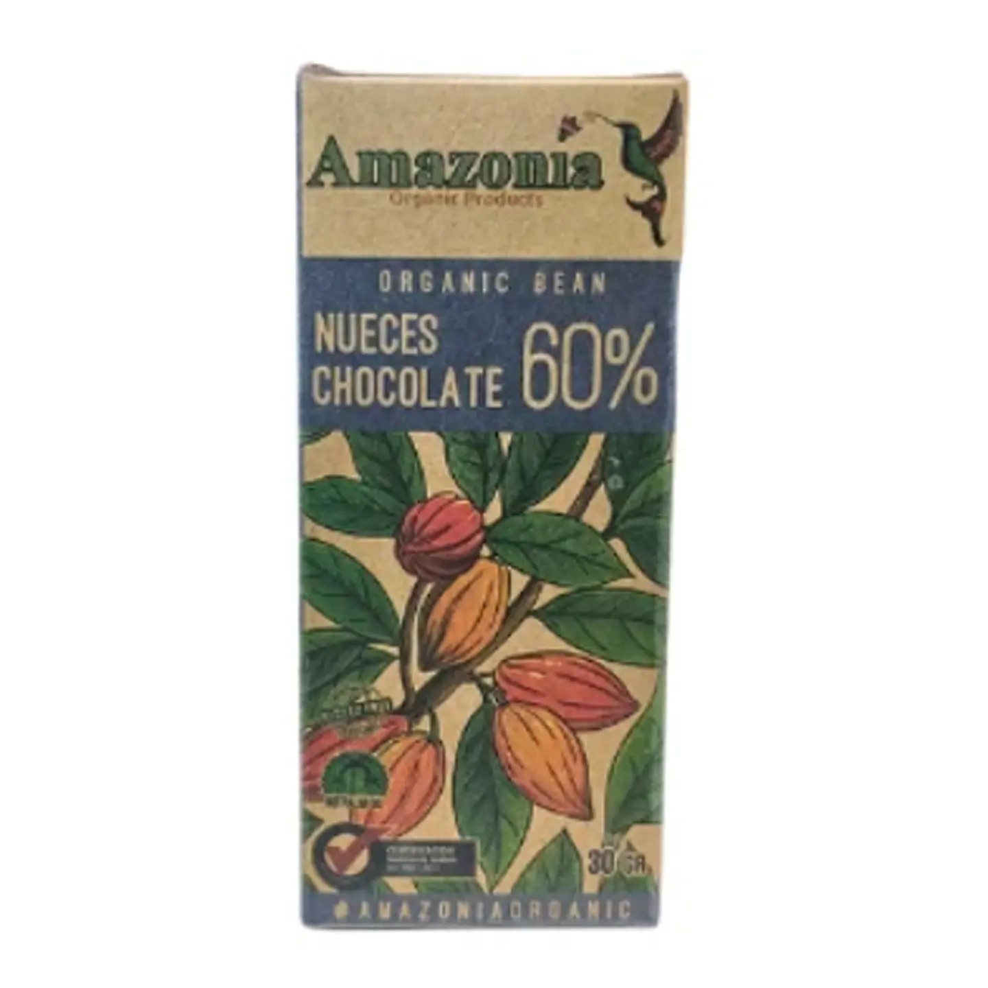 CHOCOLATE NUECES 60% 30GR 1