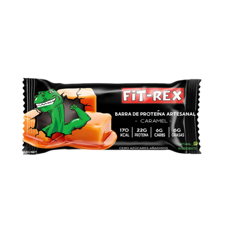 BARRA DE PROTEINA CARAMEL 52G FIT REX 1