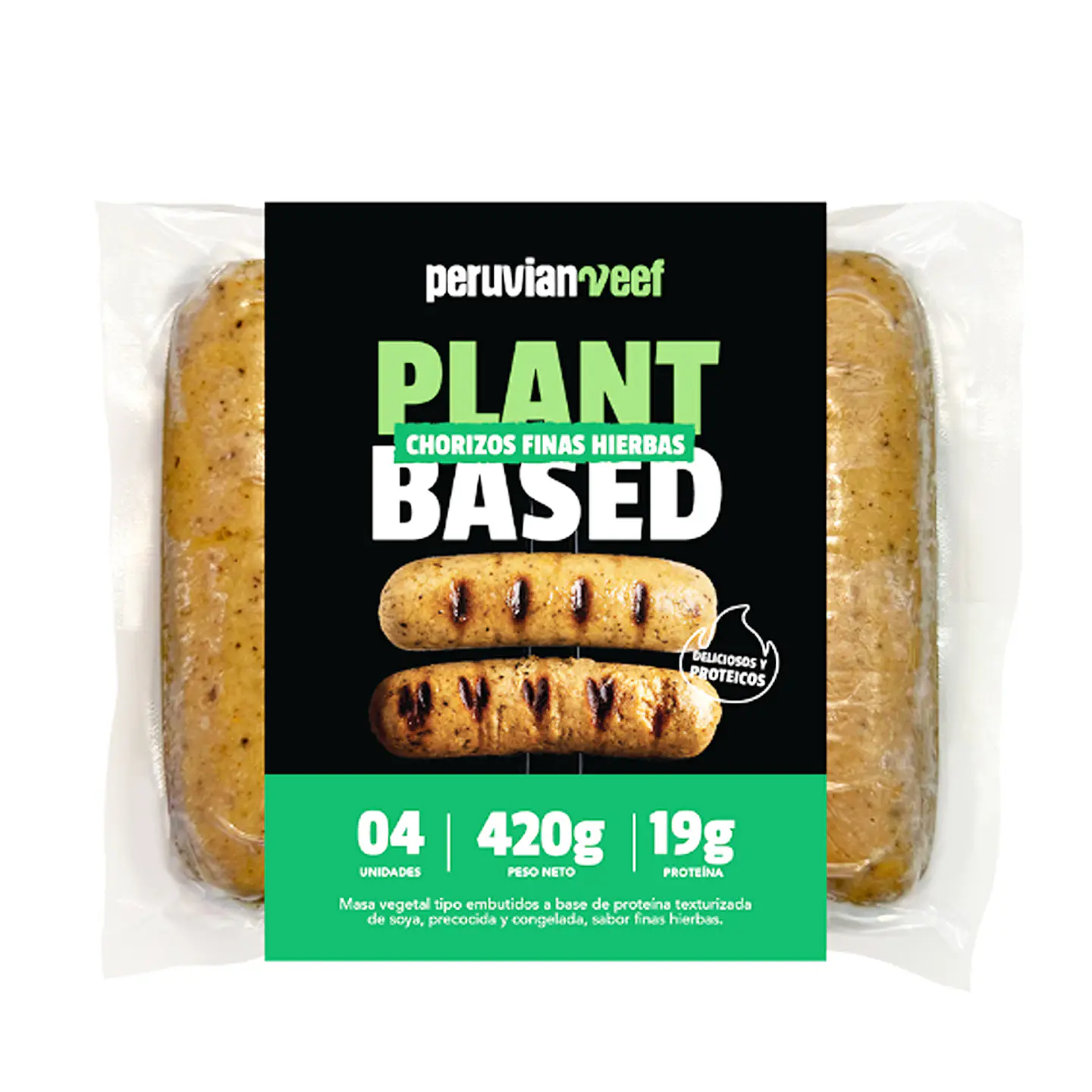Peruvian VEEF Plant Based Chorizas Finas Hierbas 1