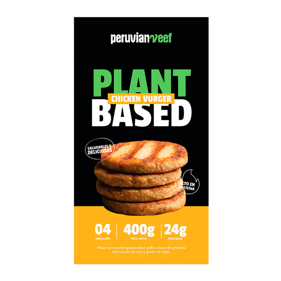 Peruvian Veef Chicken Vurger Plant Based 1