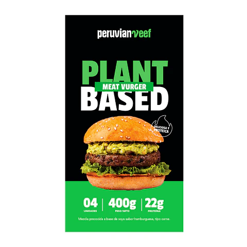 Peruvian Veef Meat Vurger Plant Based.