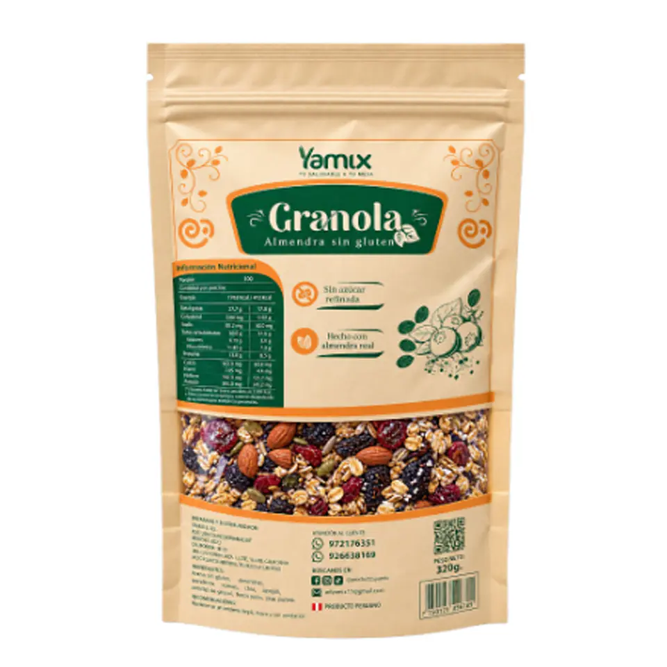 GRANOLA SIN GLUTEN X 320GR – YAMIX 1