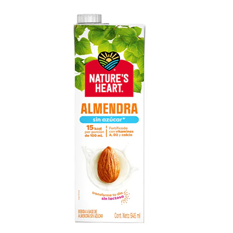 Bebida de Almendra Nature's Heart Sin Azúcar Caja 946ml