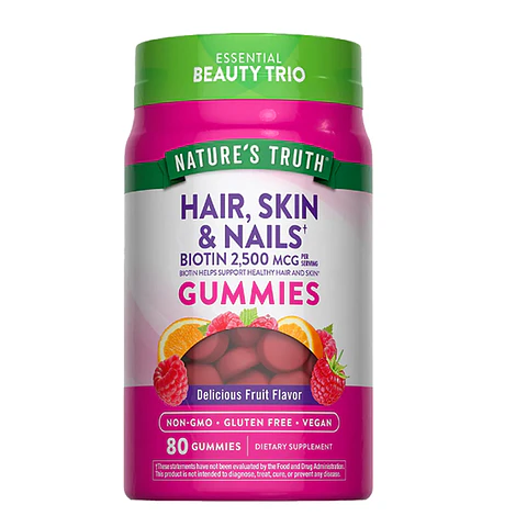 HAIR, SKIN & NAILS + BIOTIN 2,500 MCG, GUMMIES/ 80 GUMMIES