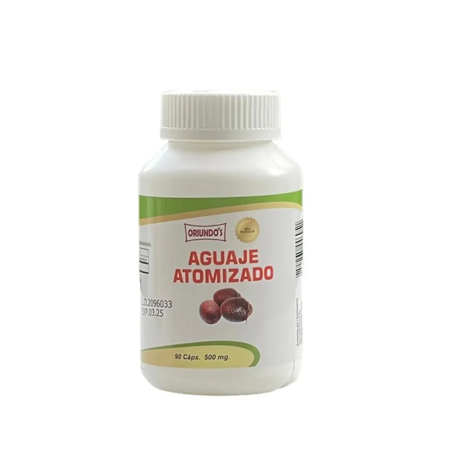 AGUAJE ATOMIZADO 500G 90 CAPSULAS ORIUNDOS  1