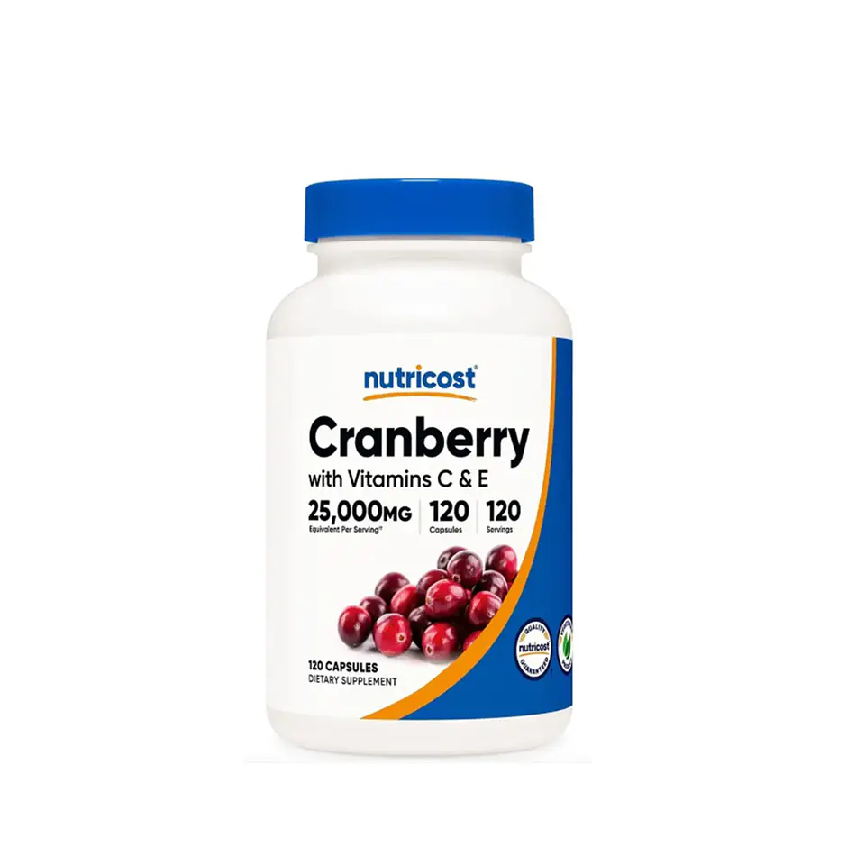 Cranberry 25000mg-120 capsulas nutricost 1