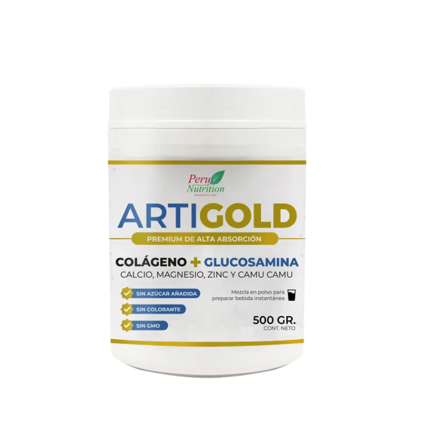 ARTIGOLD PREMIUM ALTA ABSORCIÓN ( COLAGENO, GLUCOSAMINA, CALCIO, MAGNESIO ZINC,CAMU CAMU) 1