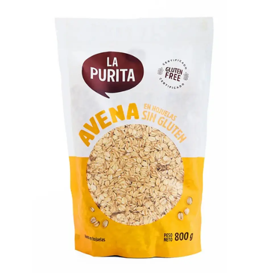 avena en hojuelas sin gluten 800gr LA PURITA 1