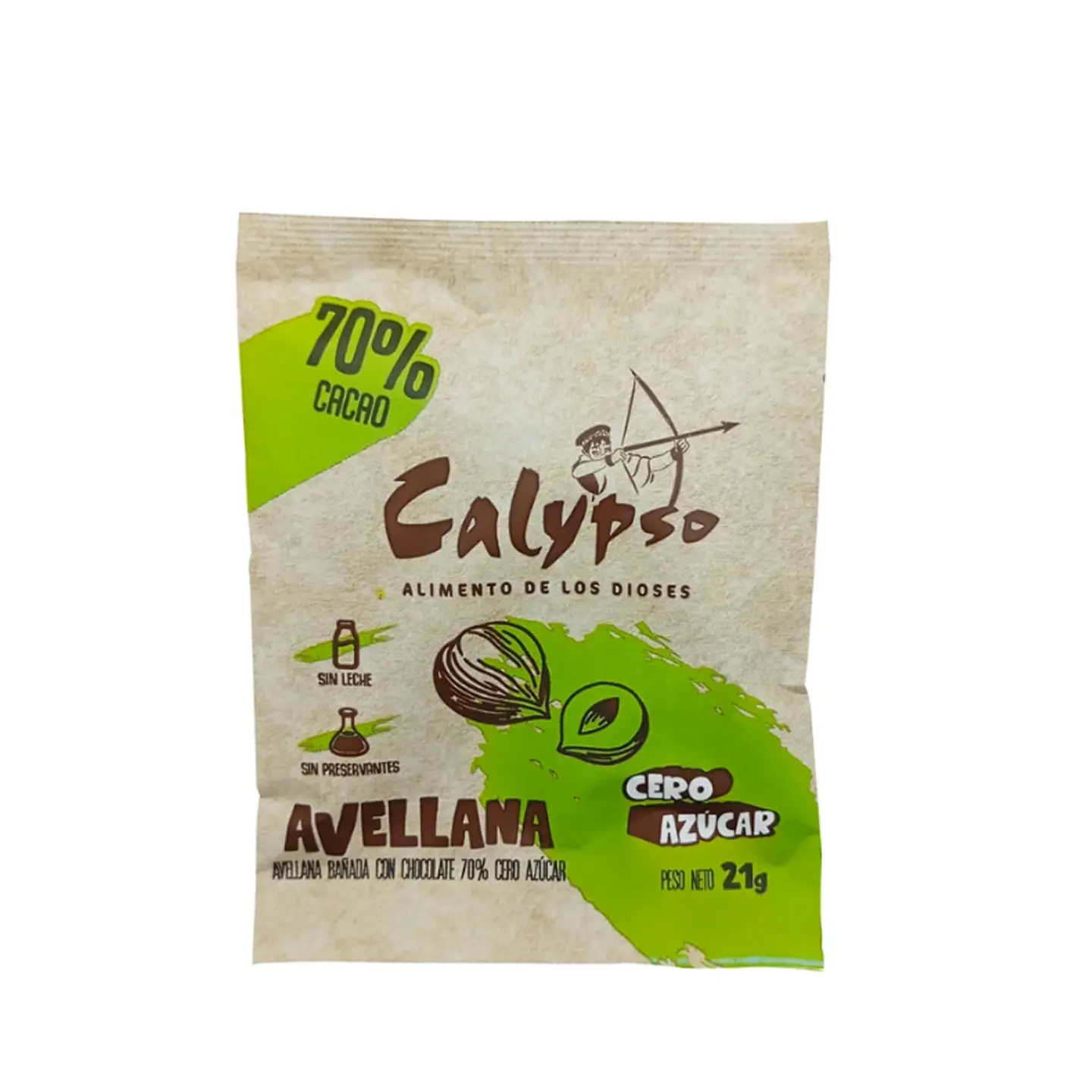 BAÑADOS CON CHOCOLATE AVELLANA 21G CERO AZUCAR CALYPSO 1