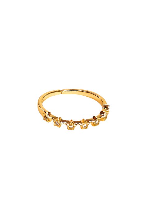 Anillo cintillo estrellas 