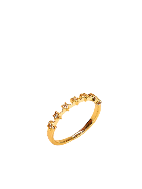 Anillo cintillo estrellas 