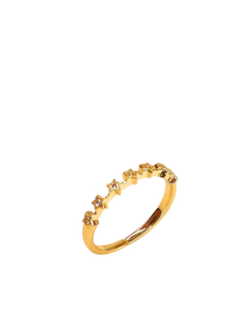 Anillo cintillo estrellas  2