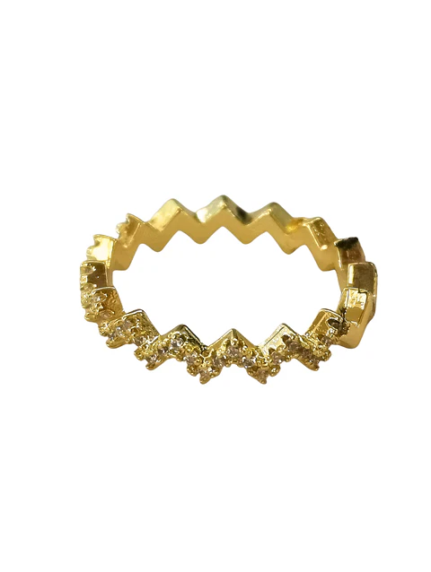 Anillo midi zigzag 