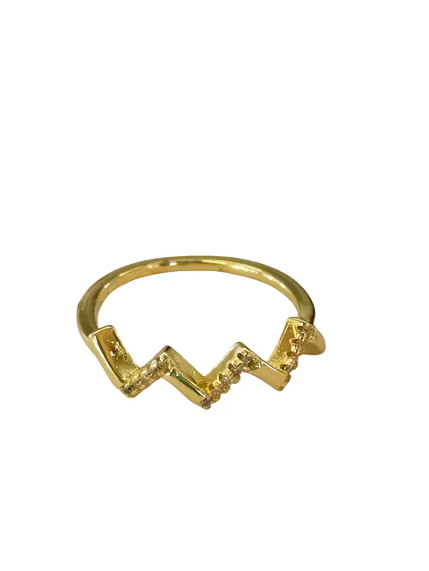 Anillo midi zig zag  