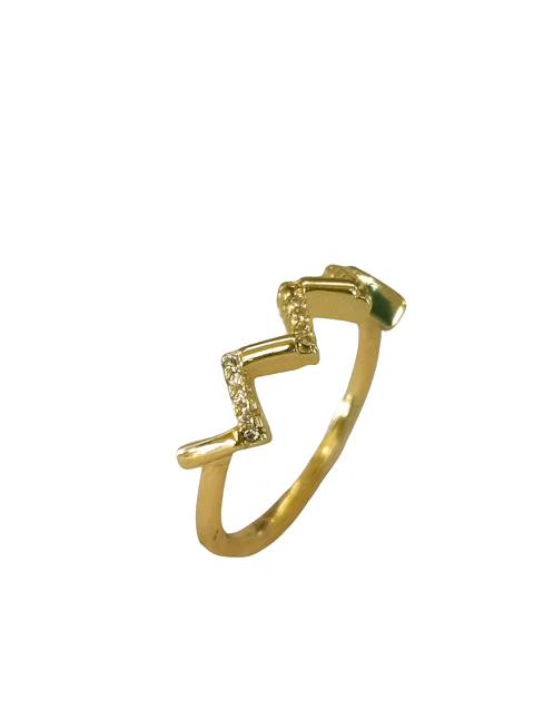 Anillo midi zig zag  