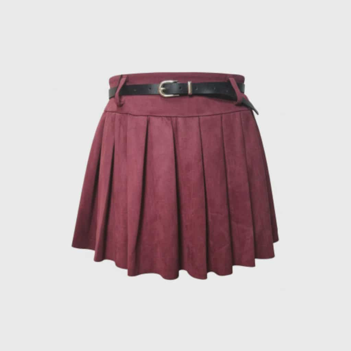 Saia plissada Camurça 1