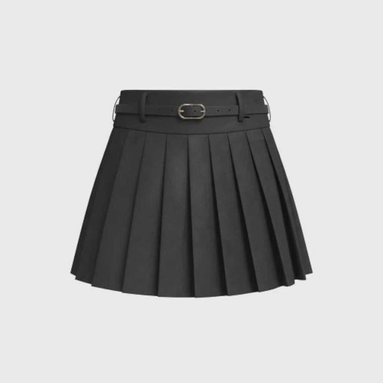 Saia plissada Camurça 5