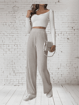 Calça Malha Canelada