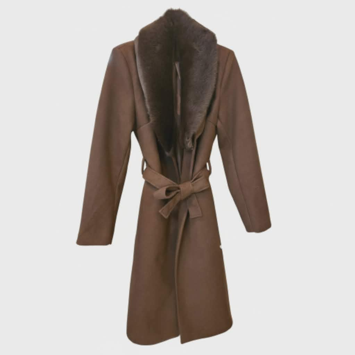 Casaco com gola de pelo removível 2