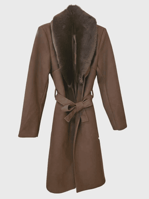 Casaco com gola de pelo removível