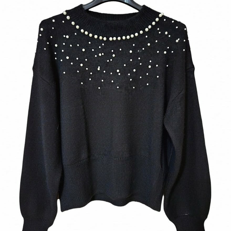 Pull col en perles 2