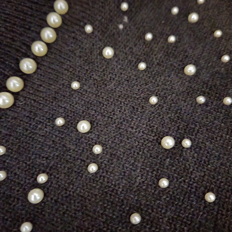 Pull col en perles 3