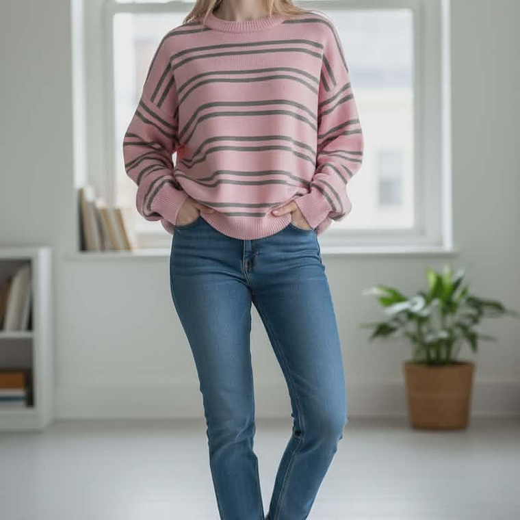 Camisola malha risca 1