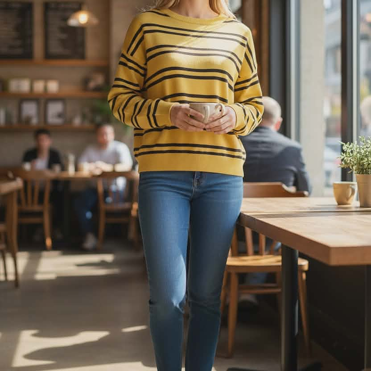 Camisola malha risca 4