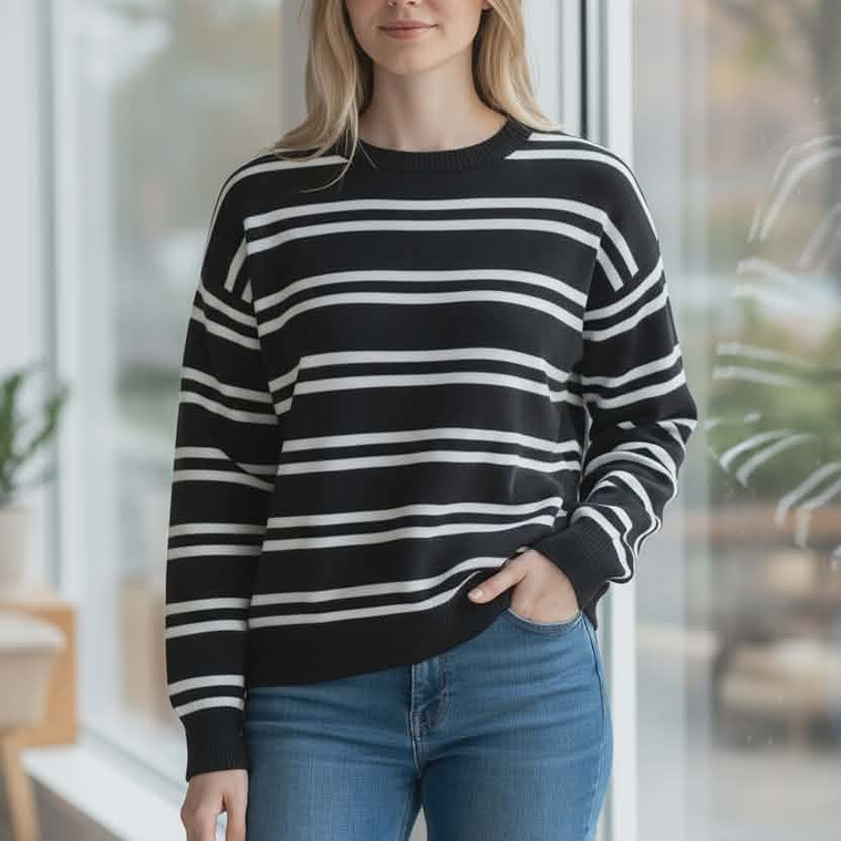 Camisola malha risca 6