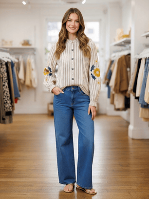 Camisa encanto bordado